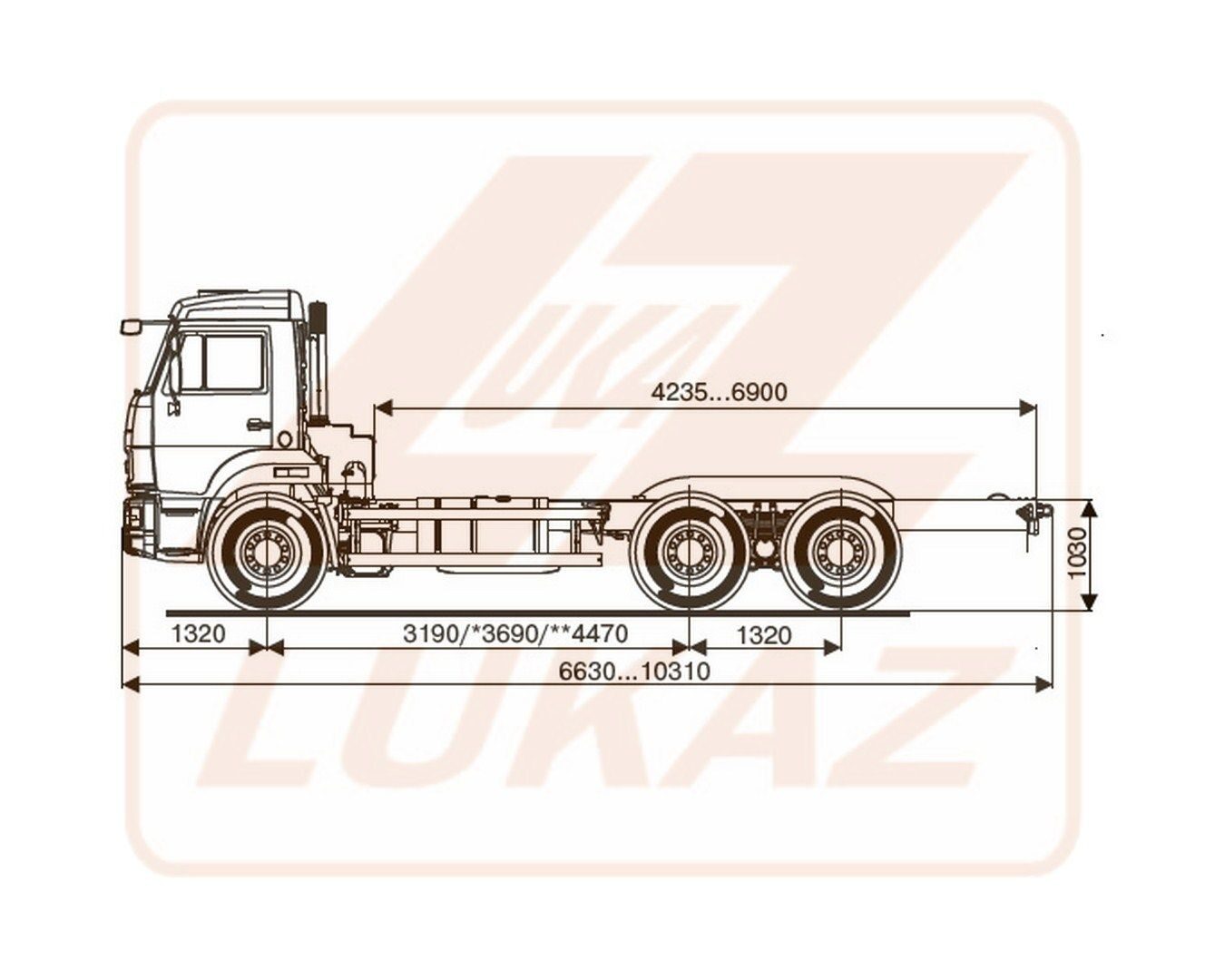 КАМАЗ 65117 шасси 6х4